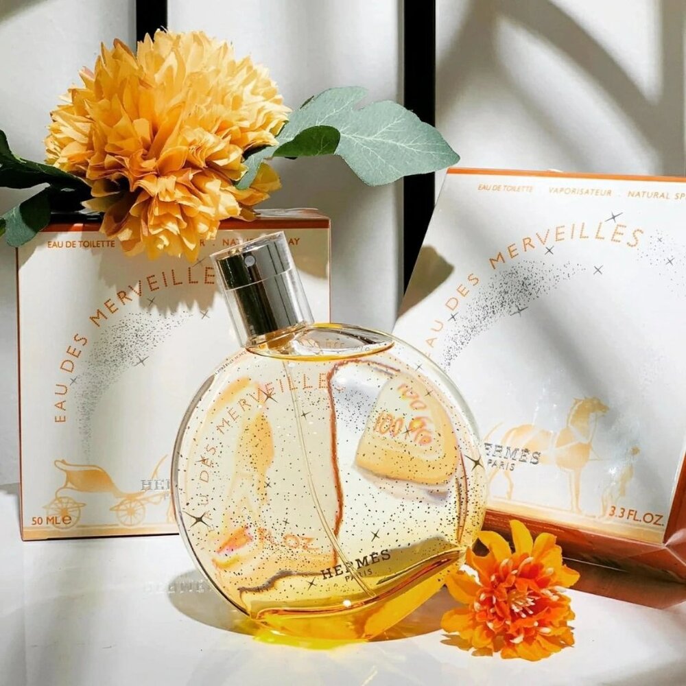 HERMES Eau des Merveilles EDT Woody Amber Orange-Mini 7.5 ml,0.25oz-BOXED-NEW - Picture 3 of 16
